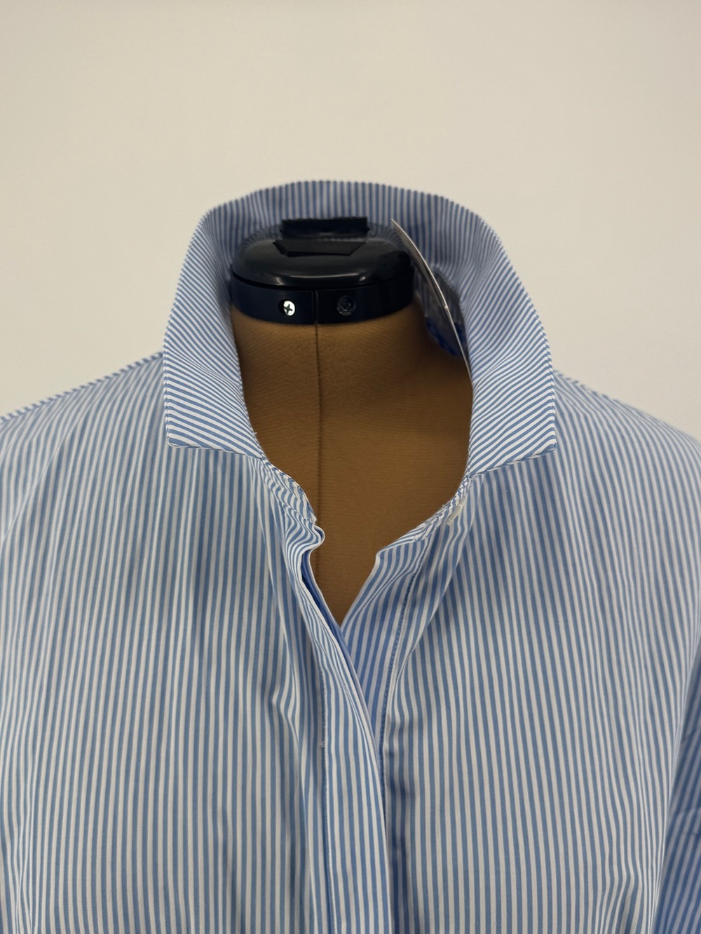 Gretchen Scott Size Diva (XXXL)Breezy Blue/White Gingham Button-Up Dress 0037 - Picture 2 of 9